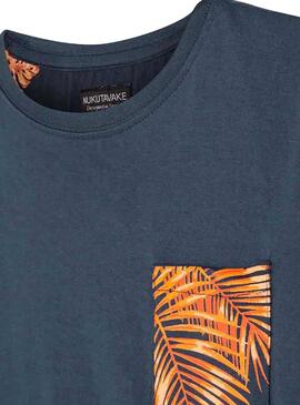 T-Shirt Mayoral Tropical Pocket Azul para Menimo