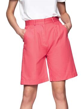 Bermuda Pepe Jeans Laetitia rosa para mulheres