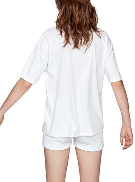 T-Shirt Pepe Jeans Lali Branca Mulher 