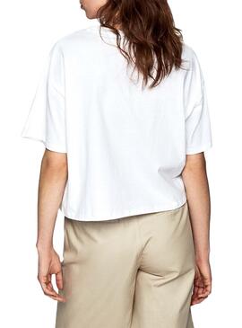 T-Shirt Pepe Jeans Francesca Branco Para Mulher