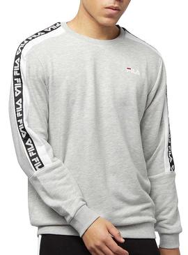 Sweat Fila Teom Cinza Para Homens