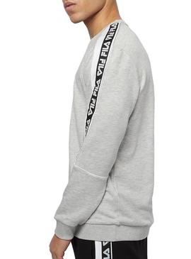 Sweat Fila Teom Cinza Para Homens