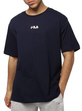 T-Shirt Fila Bender Azul Marinho Para Homem