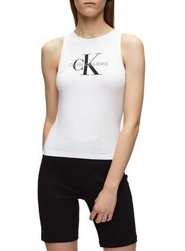 T-Shirt Calvin Klein Monogram Sporty Branca Mulher