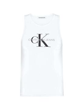 T-Shirt Calvin Klein Monogram Sporty Branca Mulher