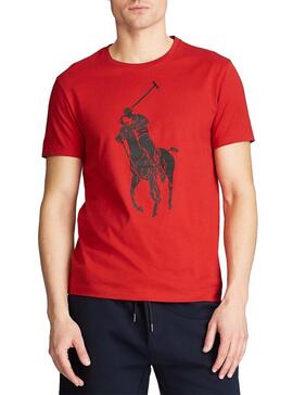 T-Shirt Polo Ralph Lauren Big Pony Vermelho Homem