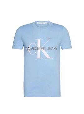 T-Shirt Calvin Klein Vegetable Monogram Azul