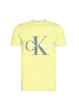 T-Shirt Calvin Klein Vegetable Monogram Amarela