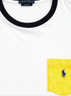 T-Shirt Polo Ralph Lauren Bolso branco Homem