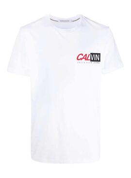 T-Shirt Calvin Klein Multiple Logo Branco Homem