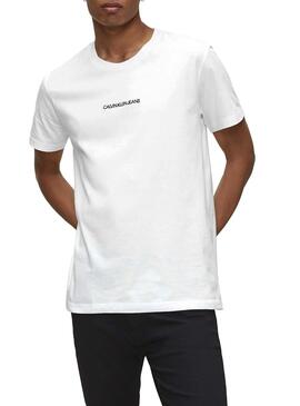 T-Shirt Calvin Klein Organic Logo Branco Homem