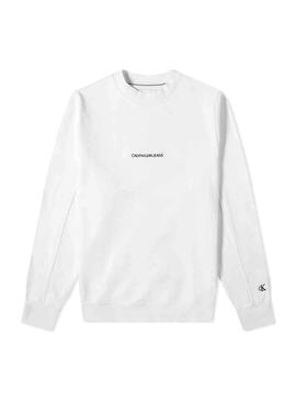 Sweat Calvin Klein Chest Logo  Branca Homem