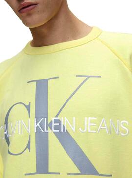 Sweat Calvin Klein Vegetable Monogram Amarelo