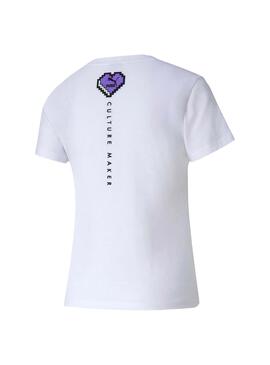 T-Shirt Puma Digital Love Branco para Mulher