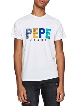 T-Shirt Pepe Jeans Edison Branco para Homem