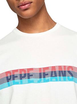 T-Shirt Pepe Jeans Marke Branco para Homem