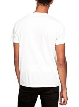 T-Shirt Pepe Jeans Marke Branco para Homem