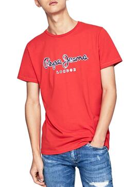 T-Shirt Pepe Jeans Merton Vermelho para Homem