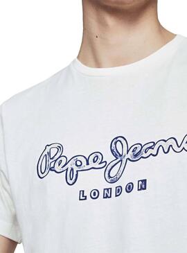 T-Shirt Pepe Jeans Merton Branco para Homem