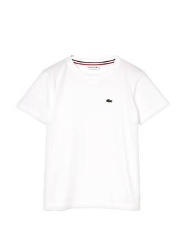T-Shirt Lacoste Basic Branco para Menino