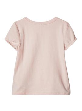 T-Shirt Name It Fastripa Rosa para Menina