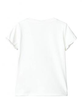 T-Shirt Name It Fastripa Branco para Menina
