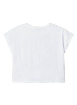 T-Shirt Name It Vilma Branco para Menina