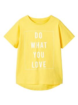 T-Shirt Name It Delilah Amarelo para Menina