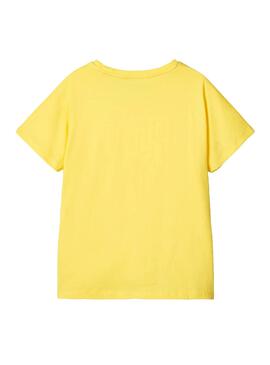 T-Shirt Name It Delilah Amarelo para Menina