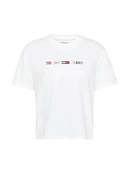 T-Shirt Tommy Jeans Colored Branco para  Mulher