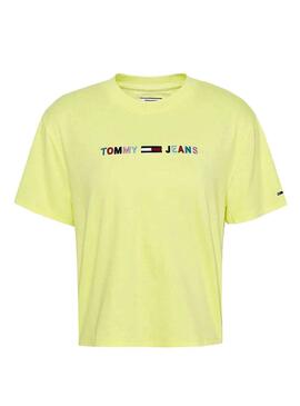 T-Shirt Tommy Jeans Logo colored Amarelo Mulher