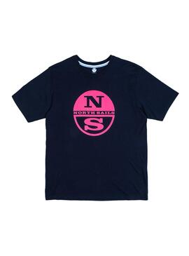 T-Shirt North Sails Logo Azul Marinho para Homem