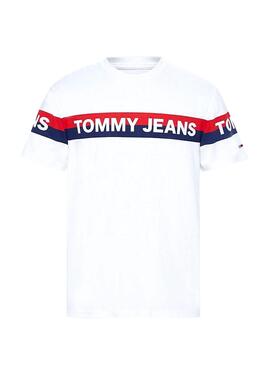 T-Shirt Tommy Jeans Double Stripe Branco