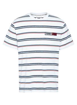 T-Shirt Tommy Jeans Seasonal Stripe Branco