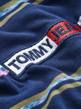 T-Shirt Tommy Jeans Seasonal Stripe Azul Homem