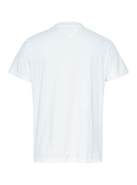 T-Shirt Tommy Jeans Chest Stripe Branco Homem