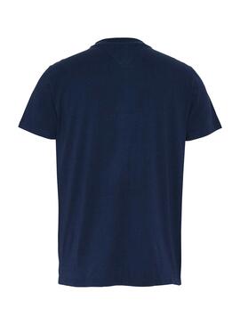 T-Shirt Logotipo vertical da Tommy Jeans Azul 