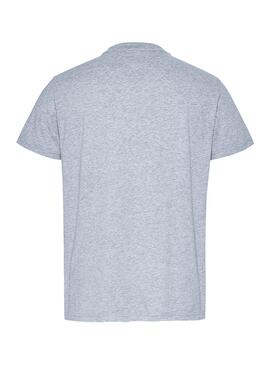 T-Shirt Tommy Jeans Vertical Logo Gris