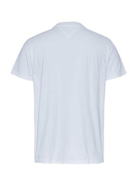 T-Shirt Tommy Jeans Vertical Logo Branco Homem