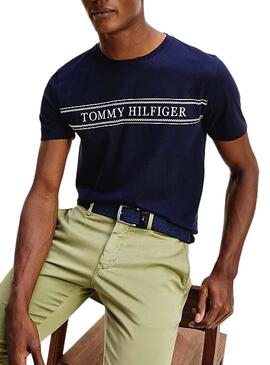 Cinto Tommy Hilfiger trançado Azul para Homem