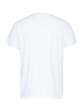 T-Shirt Tommy Jeans Pocket Branco para Homem
