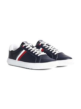 Sapatilhas Tommy Jeans Essential Leather Azul