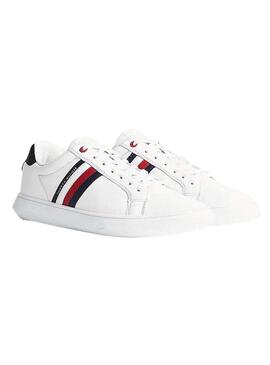 Sapatilhas Tommy Jeans Essential Leather Branco