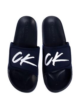 Flip Flops Calvin Klein CK Wave Azul Marinho para  Homem