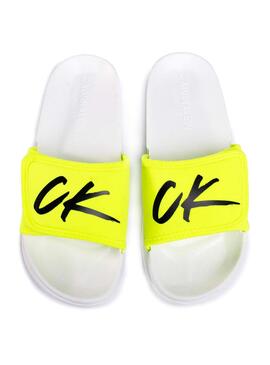 Flip Flops Calvin Klein CK Wave Amarelo para  Homem