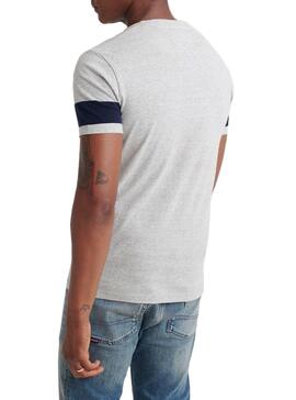 T-Shirt Superdry Chestband Cinzenta para Homem