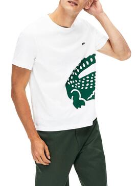 T-Shirt Lacoste Maxicroco Branco para Homem