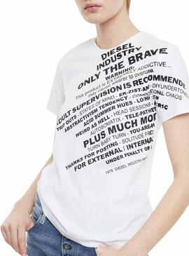 T-Shirt Diesel Sily Branco para Mulher