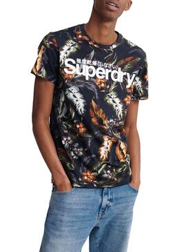 T-Shirt Superdry Tropical Azul para Homem