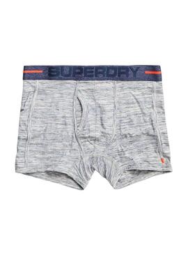 Cuecas Superdry Sport Azul y Gris Homem